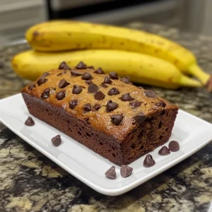 gluten-free banana bread with chocolate chips
