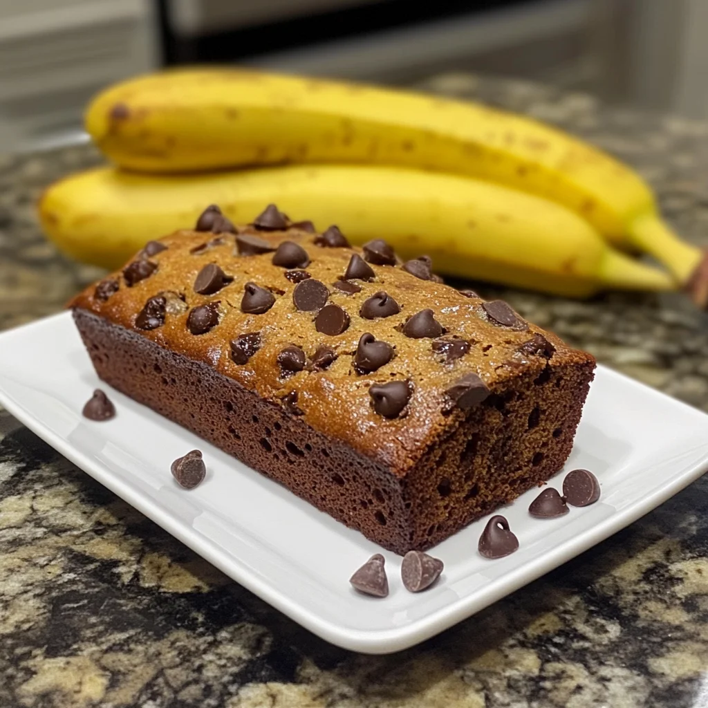 gluten-free banana bread with chocolate chips